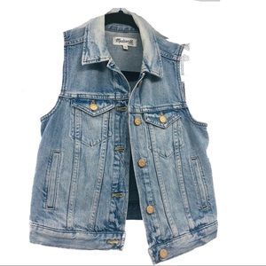Madewell Denim Jean Vest Size XS
